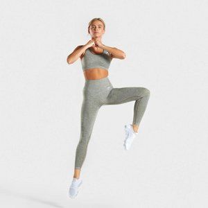 Gymshark Khaki Marl Small Vital Seamless Leggings